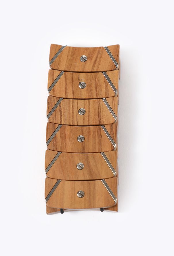 Prada Pyrographed Wooden Cuff - 4