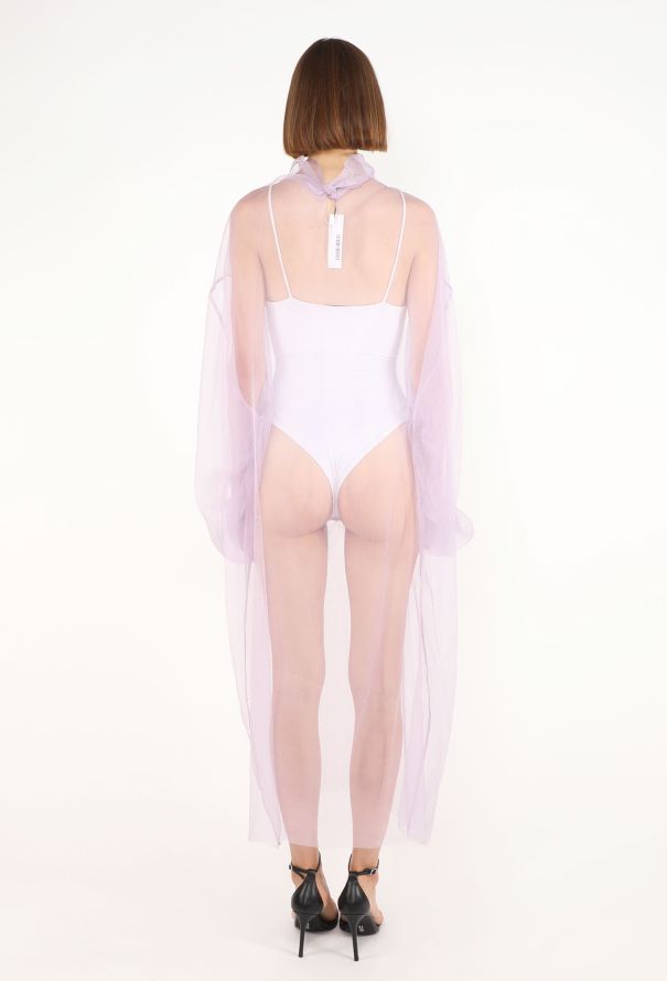 Dries Van Noten Rose Printed Mesh Kaftan, F/W 2019 - 6