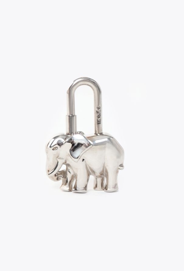 Hermès 1988 Cadenas Silver Bag Charm - 1