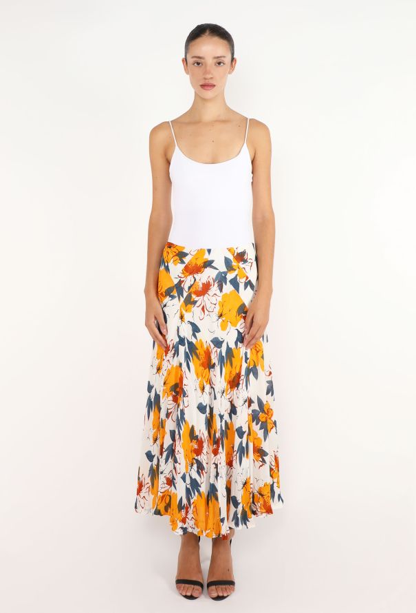 Dries Van Noten Printed Crêpe Maxi Skirt, 2001 - 1