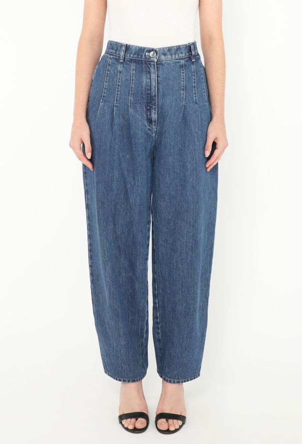 Chanel S/S 2020 Stitched Barrel Jeans - 3