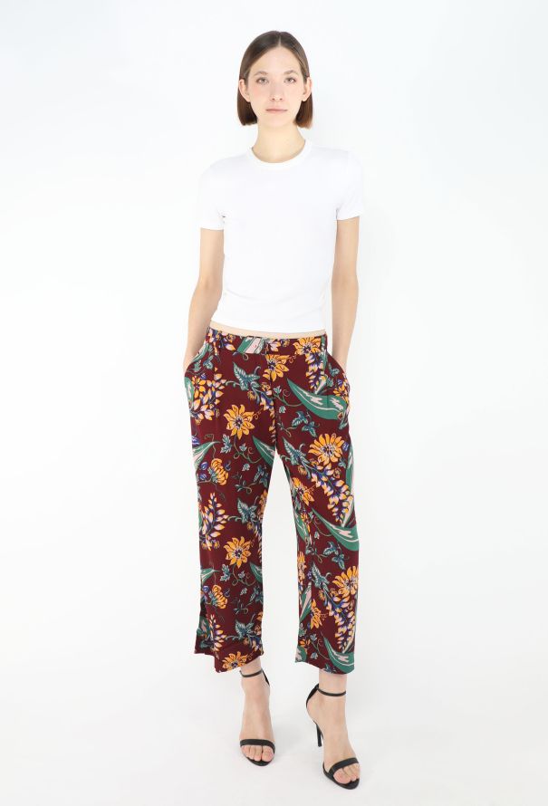 Prada Resort 2014 Tropical Print Pants - 4