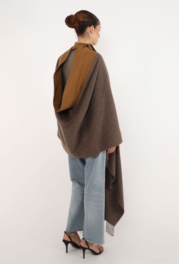 Jean Paul Gaultier Cashmere Fringe Shawl Cape, Early 2000s - 2