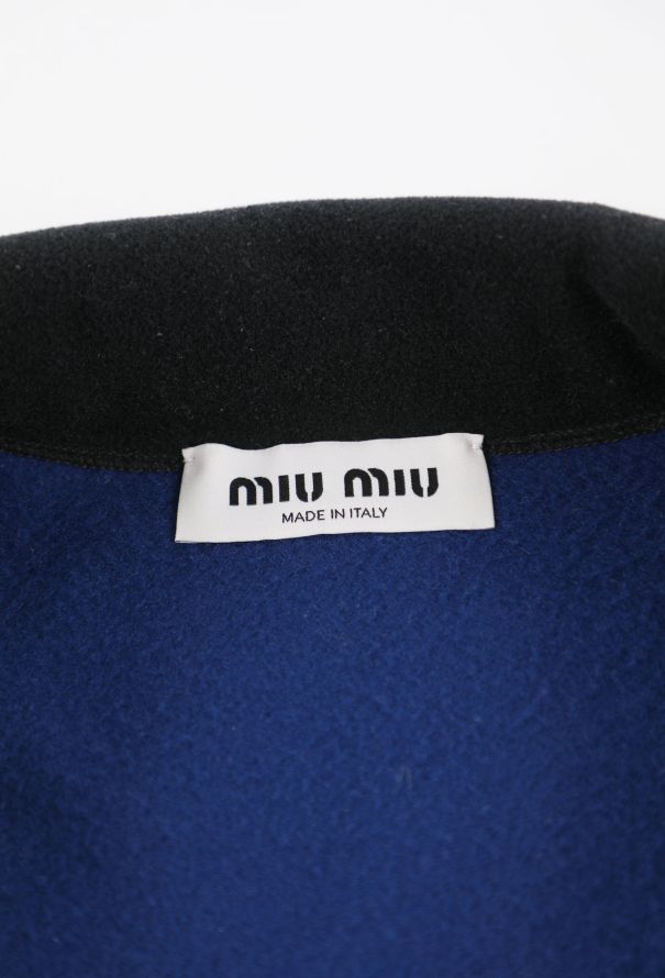 Miu Miu 2024 Cropped Logo Fleece Jacket - 7