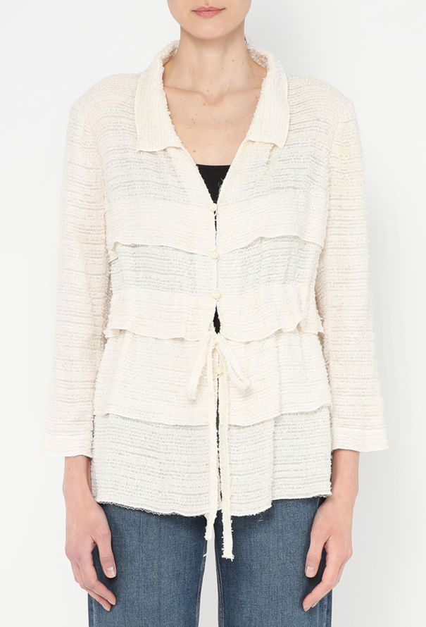 Chanel 2006 Tiered Tweed Drawstring Jacket - 2