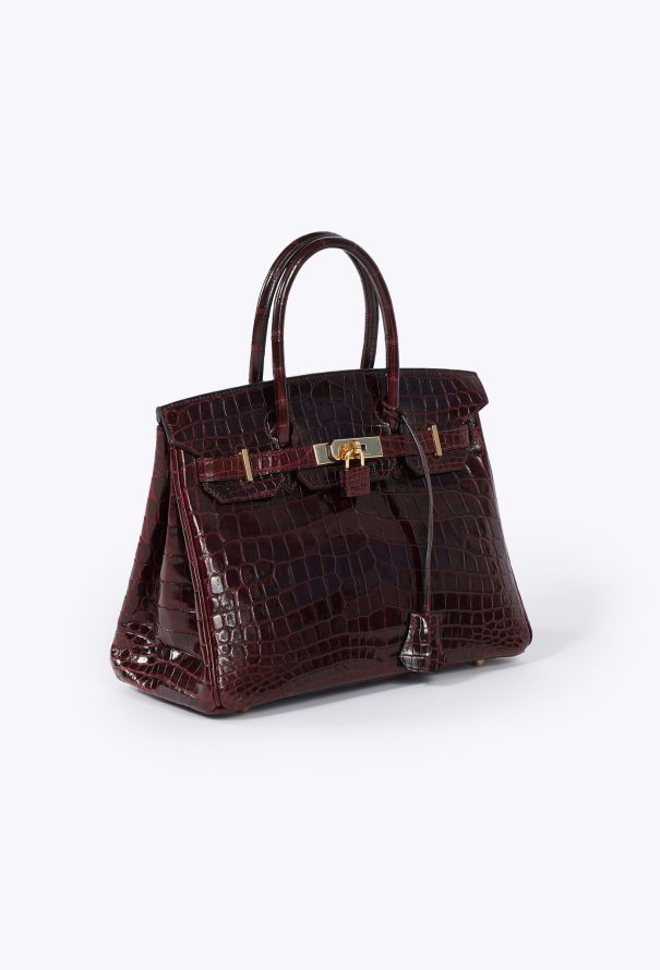 Hermès Exquisite Shiny Bordeaux Niloticus Birkin 30 - 4 Hermès Exquisite Shiny Bordeaux Niloticus Birkin 30 - 4