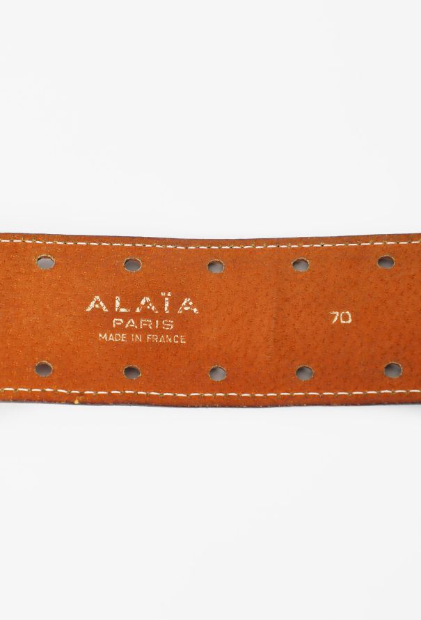 Alaïa Perforated Leather Belt, S/S 1984 - 5