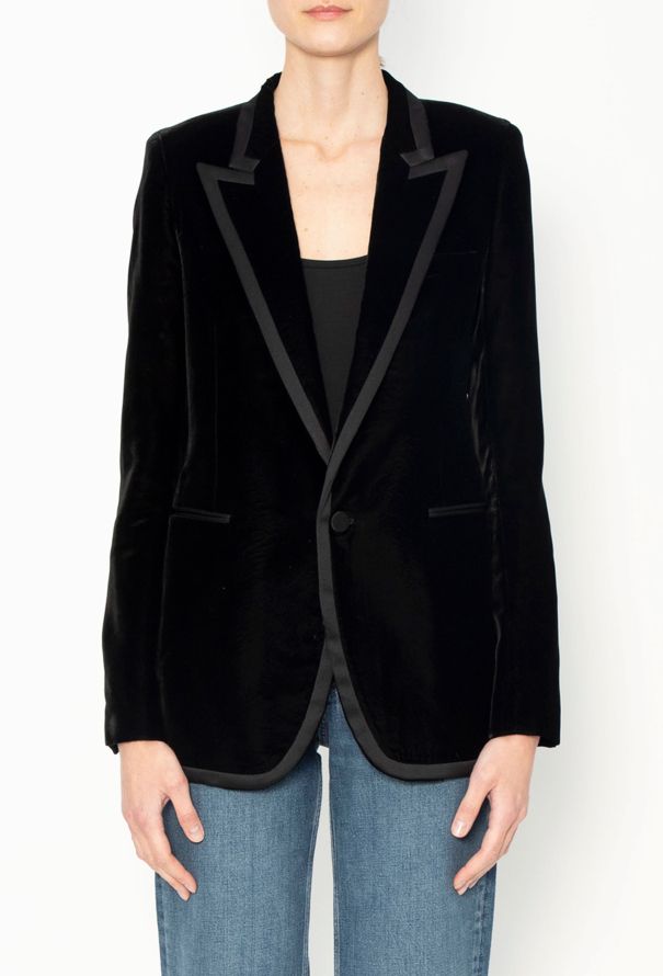 Saint Laurent F/W 2016 Velvet Smoking Blazer - 1