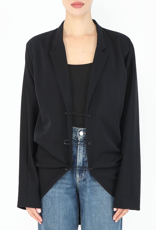 Yohji Yamamoto Late '80s Safety Pin Cutaway Blazer - 5