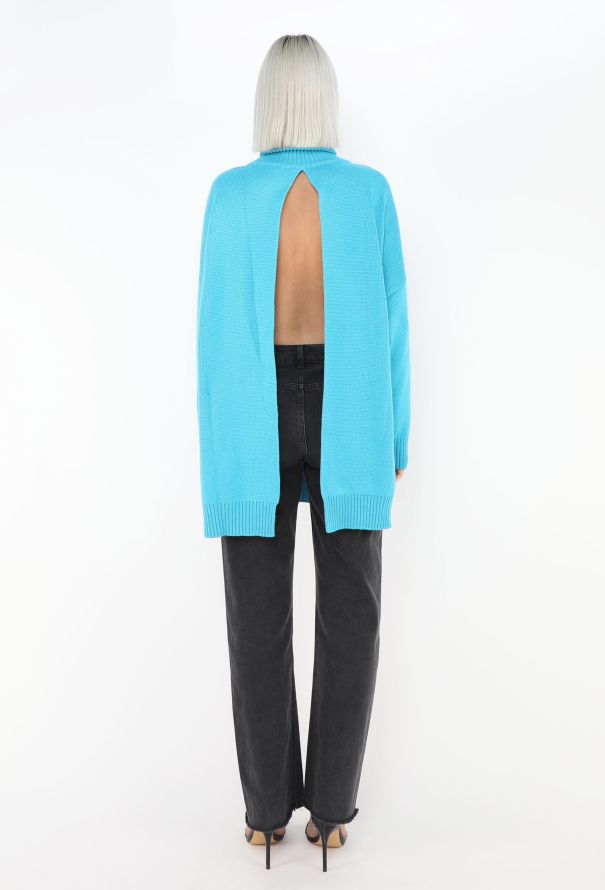 Balenciaga Pre-Fall 2019 Open-Back Turtleneck Sweater - 1