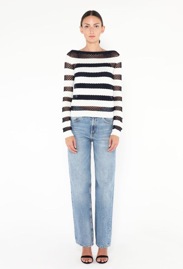 Dior 2020 Open-Knit Marinière Top - 3