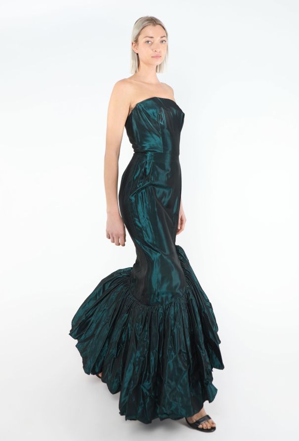 Antony Price 1985 Silk Fluted Gown - 4