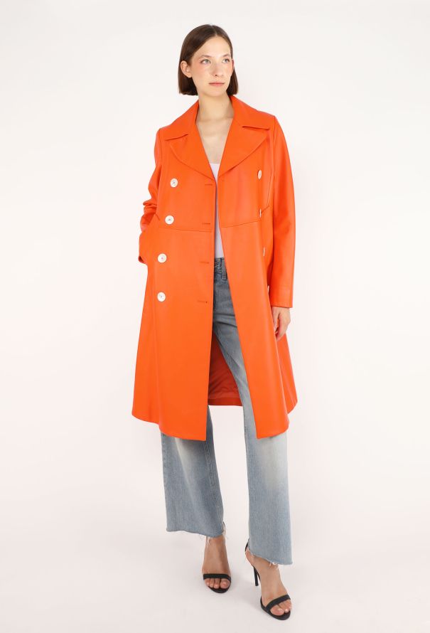 Prada Lambskin Leather Coat, S/S 2020 - 3