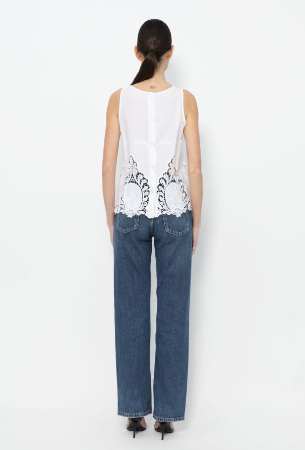 Embroidered Lace Cotton Top - 4 Embroidered Lace Cotton Top - 4