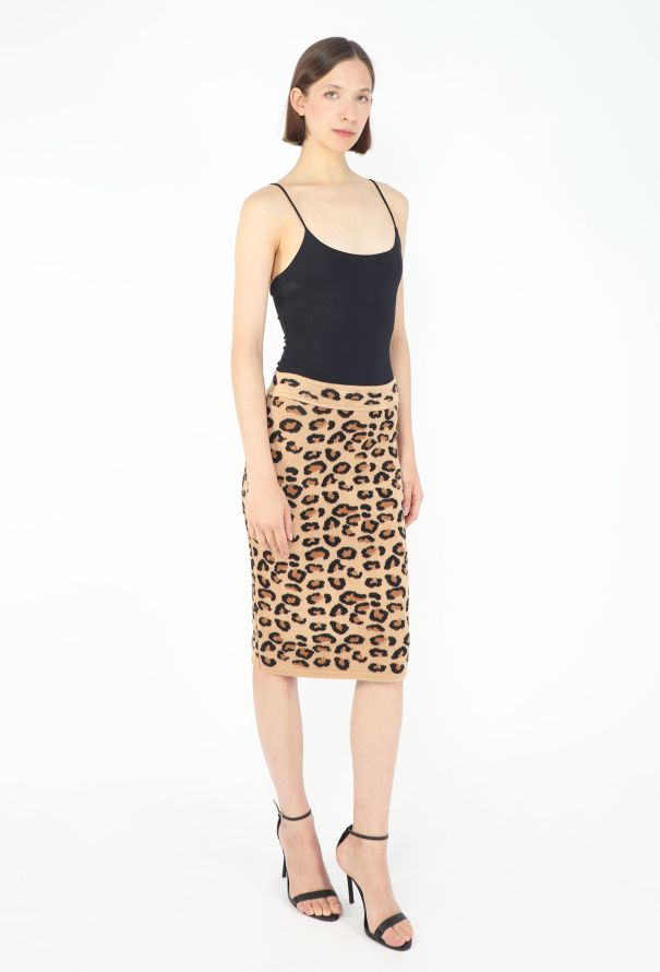 Alaïa Iconic F/W 1991 Leopard Knit Skirt - 4