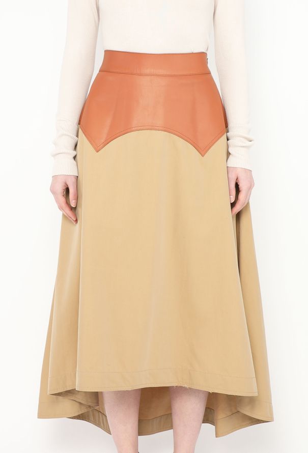 Loewe 2021 Leather Obi Twill Skirt - 3 Loewe 2021 Leather Obi Twill Skirt - 3