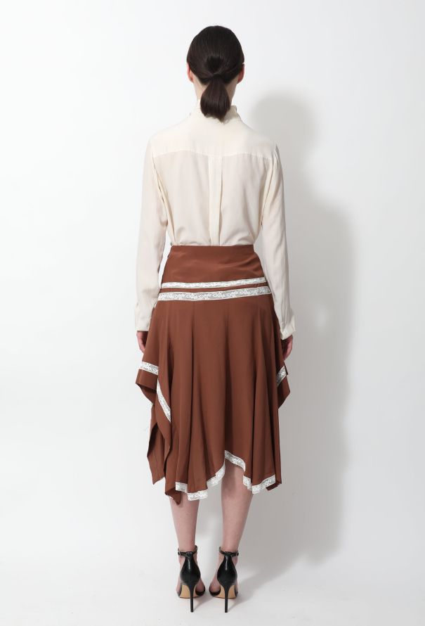 F/W 2018 Asymmetrical Silk Skirt, Authentic & Vintage
