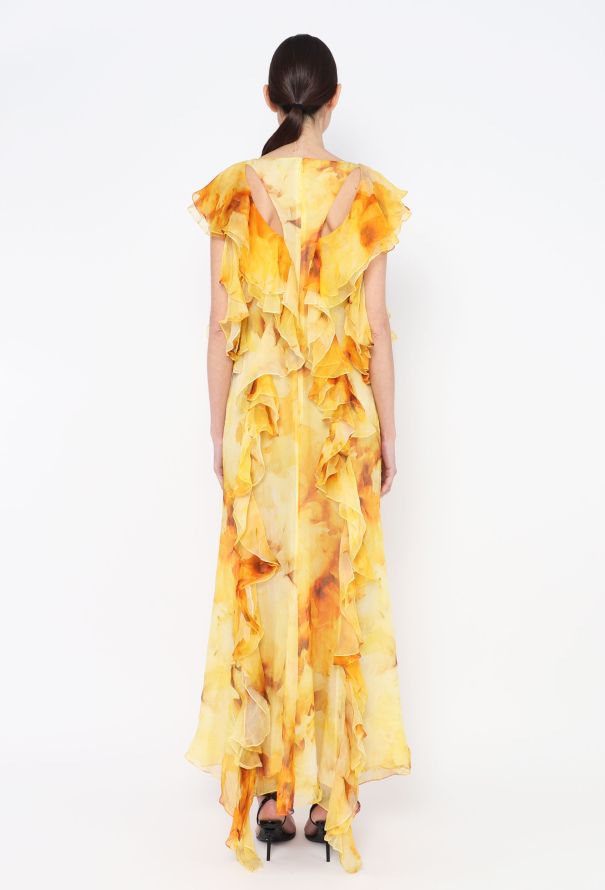 Alexander McQueen S/S 2019 Ruffled Chiffon Gown - 5 Alexander McQueen S/S 2019 Ruffled Chiffon Gown - 5