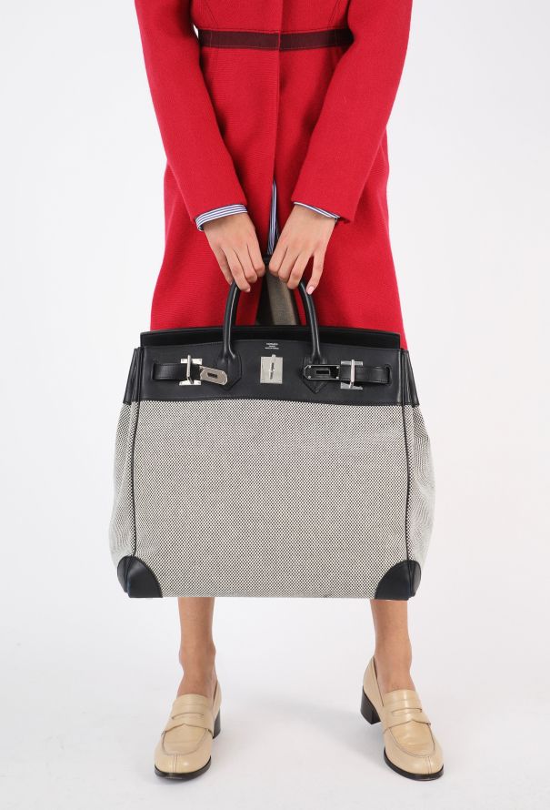 Hermès Evergrain & Toile Criss Haut à Courroies 40 - 1