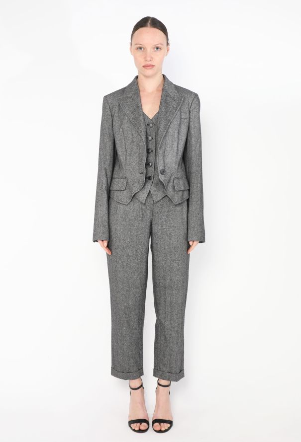 Dior 2024 Cropped Herringbone Ensemble - 2 Dior 2024 Cropped Herringbone Ensemble - 2