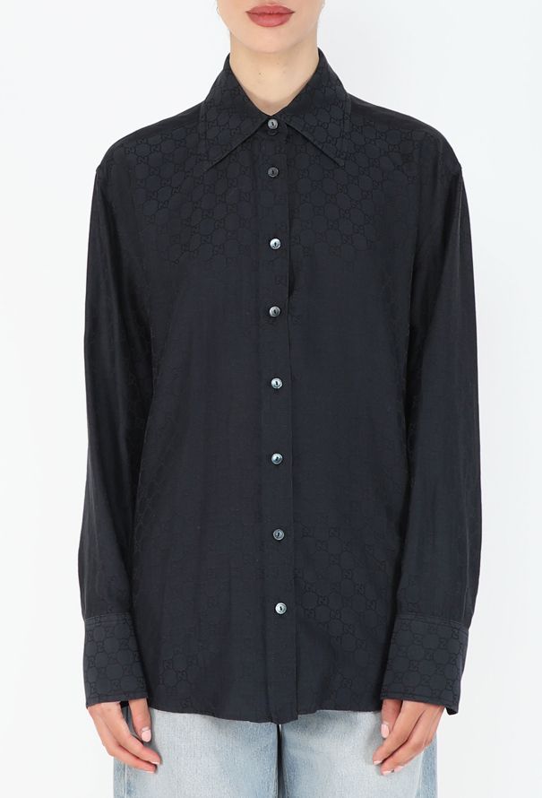 Gucci 1998 Monogram Cotton Shirt - 1