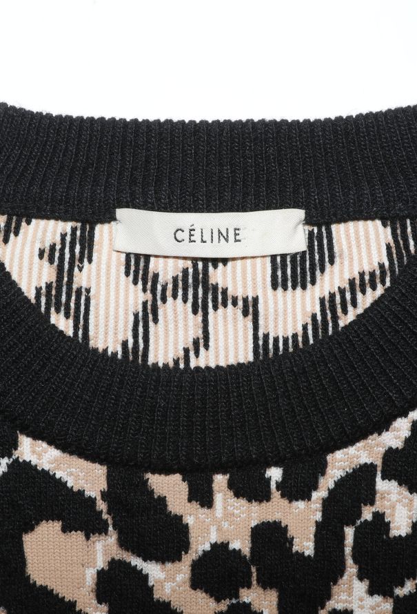 Céline Cheetah Print Crewneck Sweater - 4