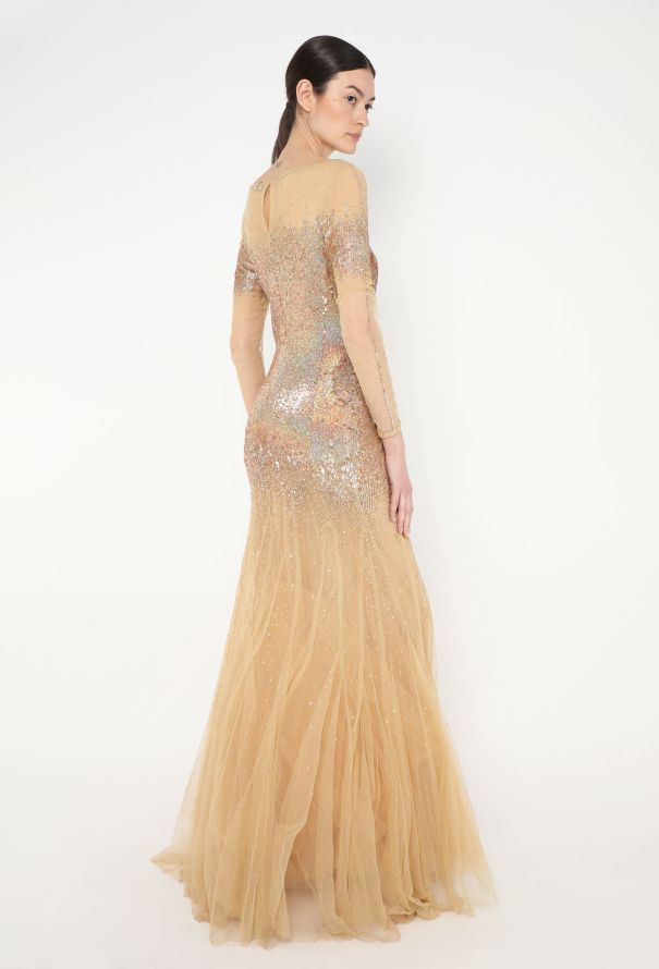 '90s Gradient Sequin Tulle Gown - 5