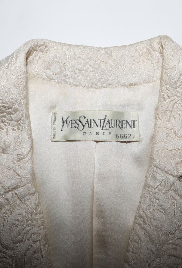 Saint Laurent Haute Couture '90s Jacquard Belted Ensemble - 7