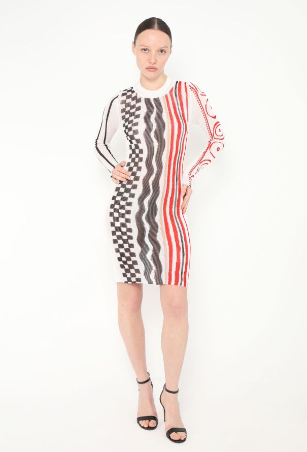 Louis Vuitton S/S 2015 Graphic Ribbed Dress - 1