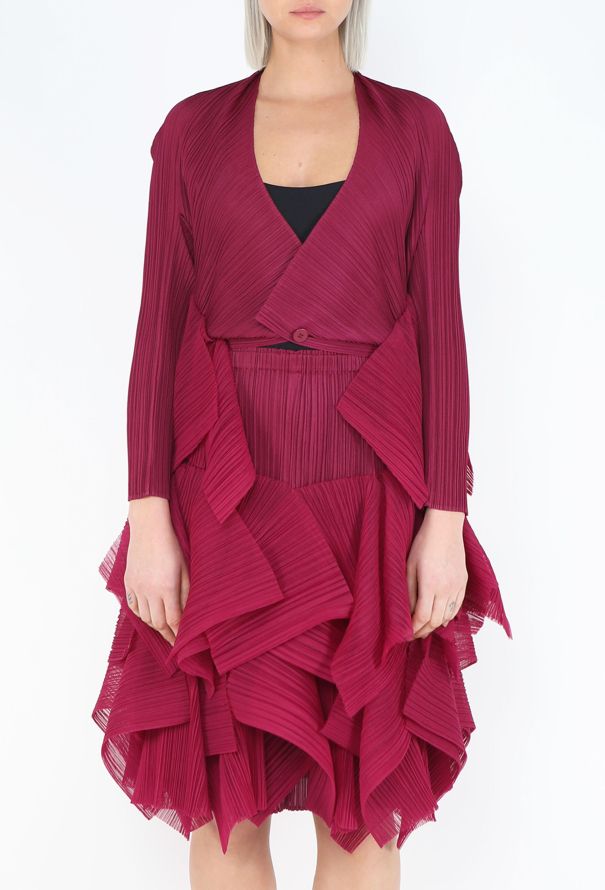 Issey Miyake Pleats Please Ruffled Skirt Ensemble - 4