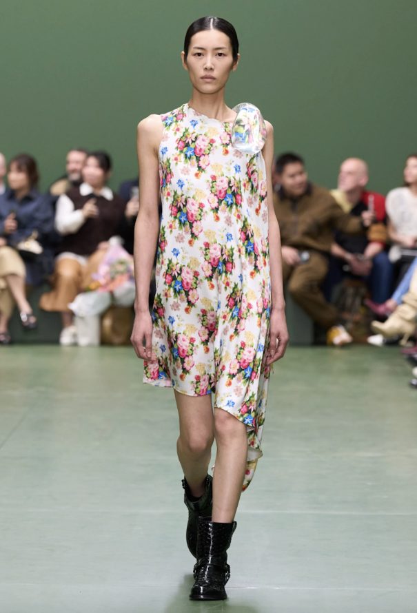 Loewe F/W 2024 Asymmetrical Silk Dress - 2