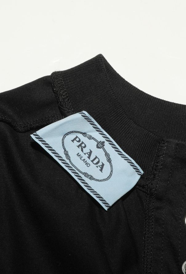 Prada Lace-Up Cotton T-Shirt, 2022 - 5