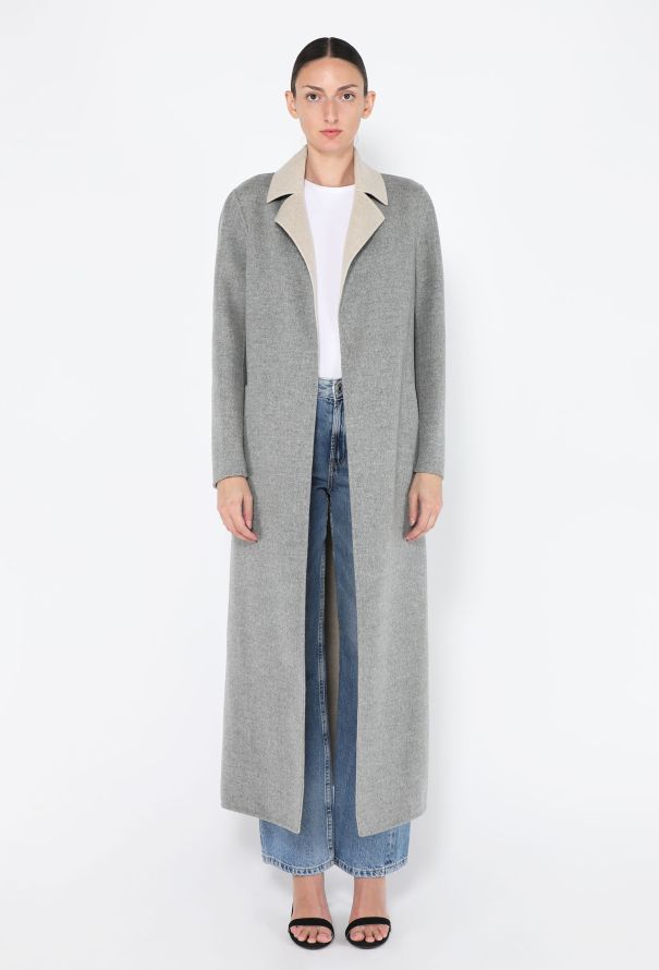 The Row Double-Faced Belted Wool Coat - 3