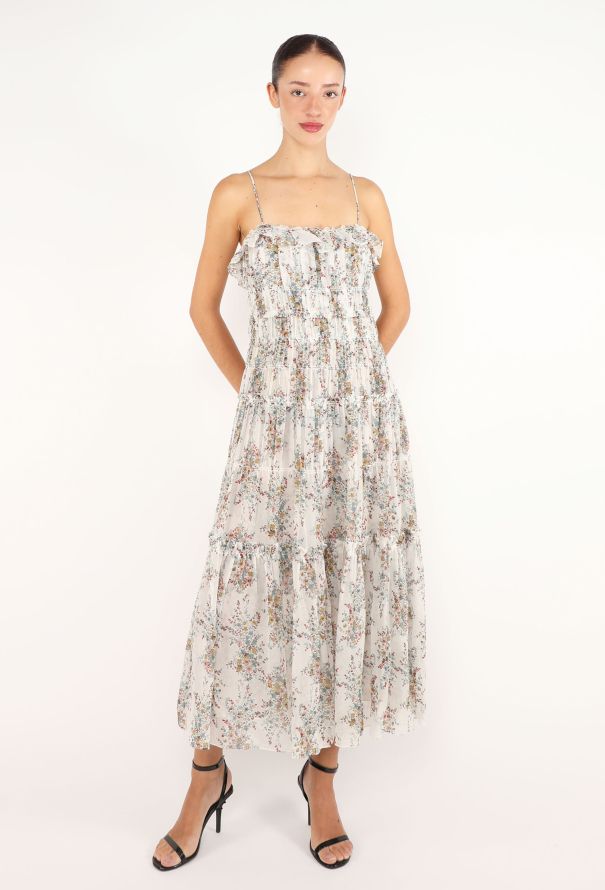 Céline Tiered Floral Silk Dress, 2021 - 3