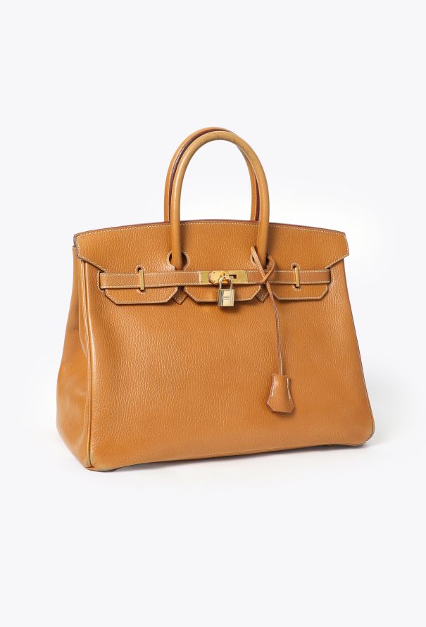 Hermès Beautifully Patinaed '90s Gold Birkin 35 - 3