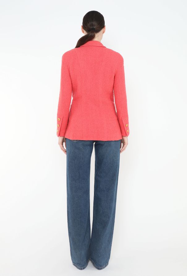 Chanel Rare 1993 Bouclé Emblem Jacket - 6