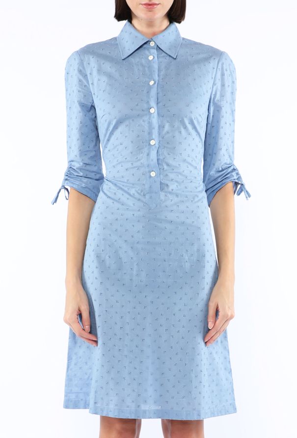 Prada Poplin Eyelet Shirt Dress, 2024 - 3