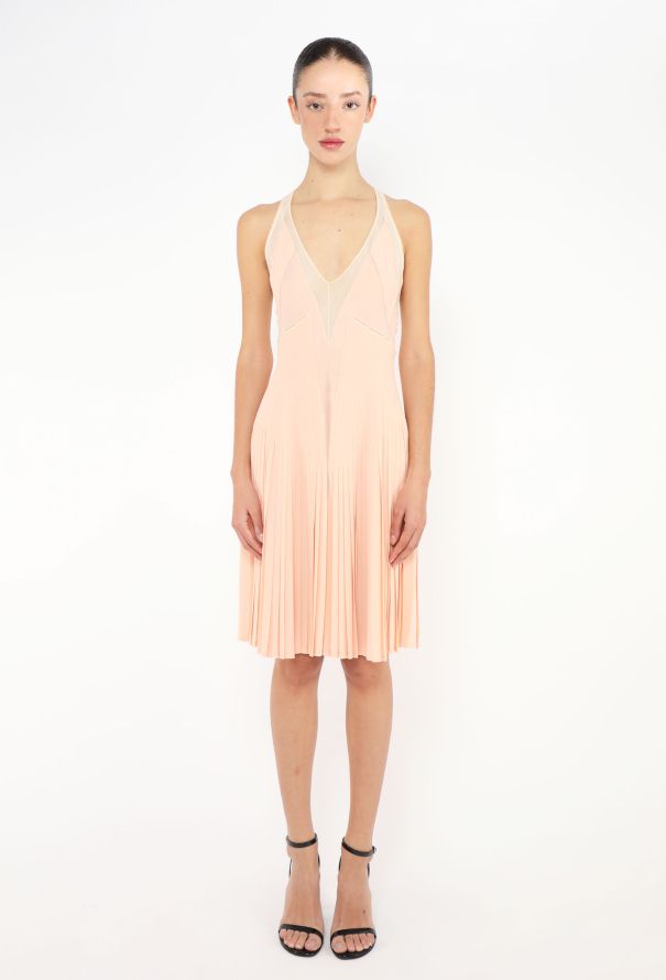 Balenciaga S/S 2004 Pleated Mesh Dress - 1