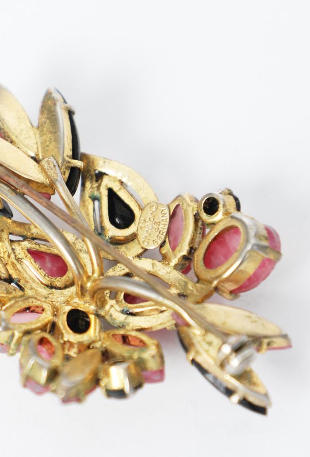 Dior 1965 Enamel Leaf Brooch - 4