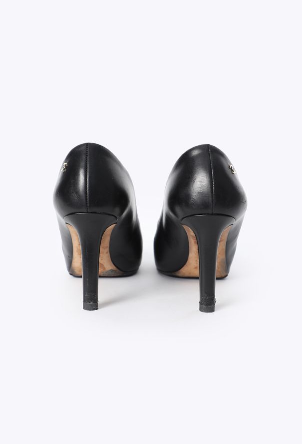 Chanel Patent Cap-Toe Leather Pumps - 4