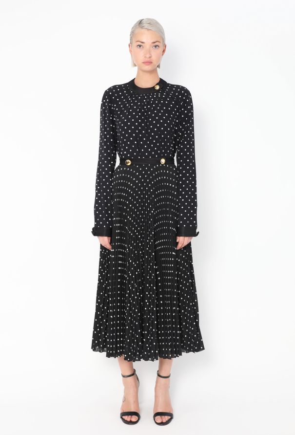 Prada 2019 Pleated Polka Dot Ensemble - 1