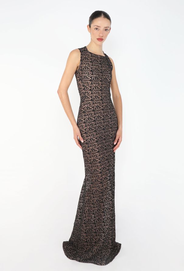 Alaïa S/S 2011 Macramé Flared Lace Gown - 3