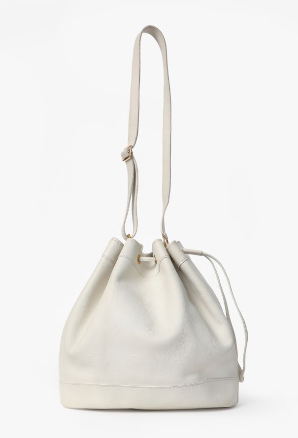 Hermès Vintage White Courchevel Market Bag - 1