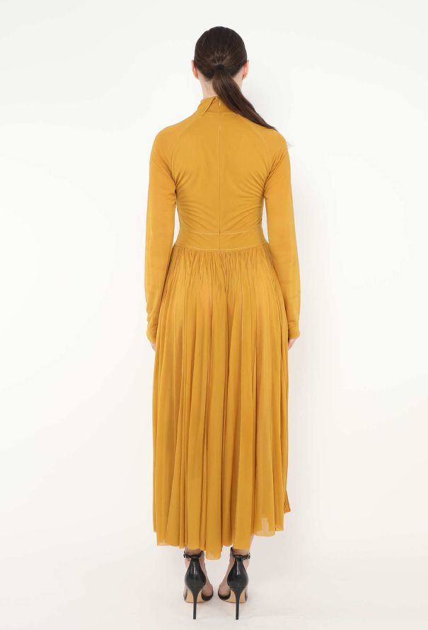 Céline Pleated High-Neck Dress - 4 Céline Pleated High-Neck Dress - 4