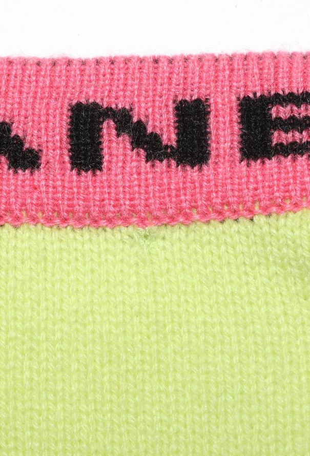 Chanel Neon Cashmere Cardigan Set, Resort 1995 - 13