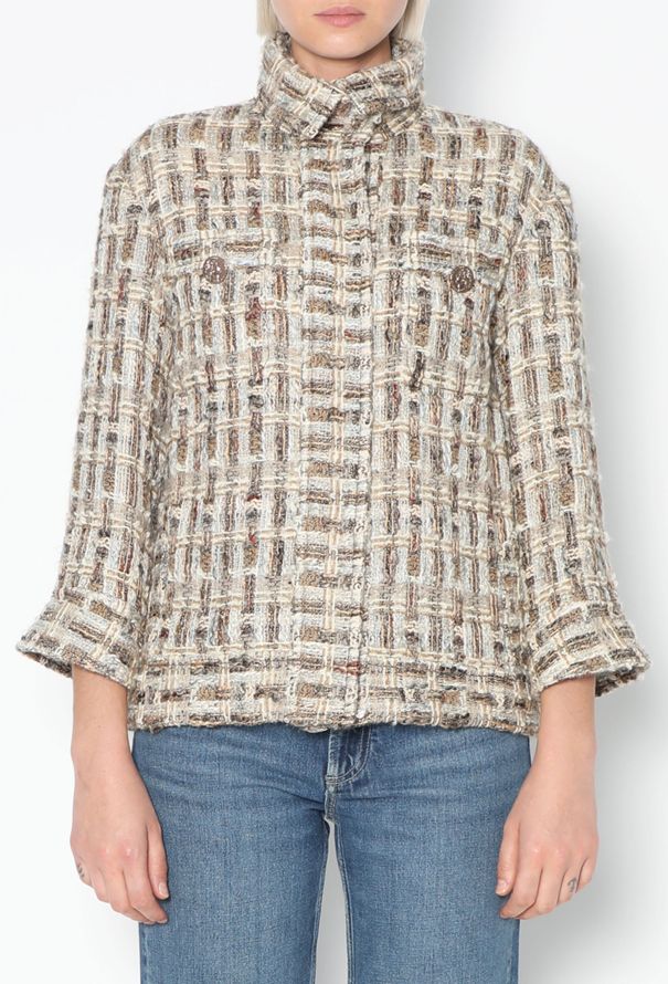 Chanel Pre-Fall 2016 Paris-Rome Tweed 'CC' Coin Jacket - 3