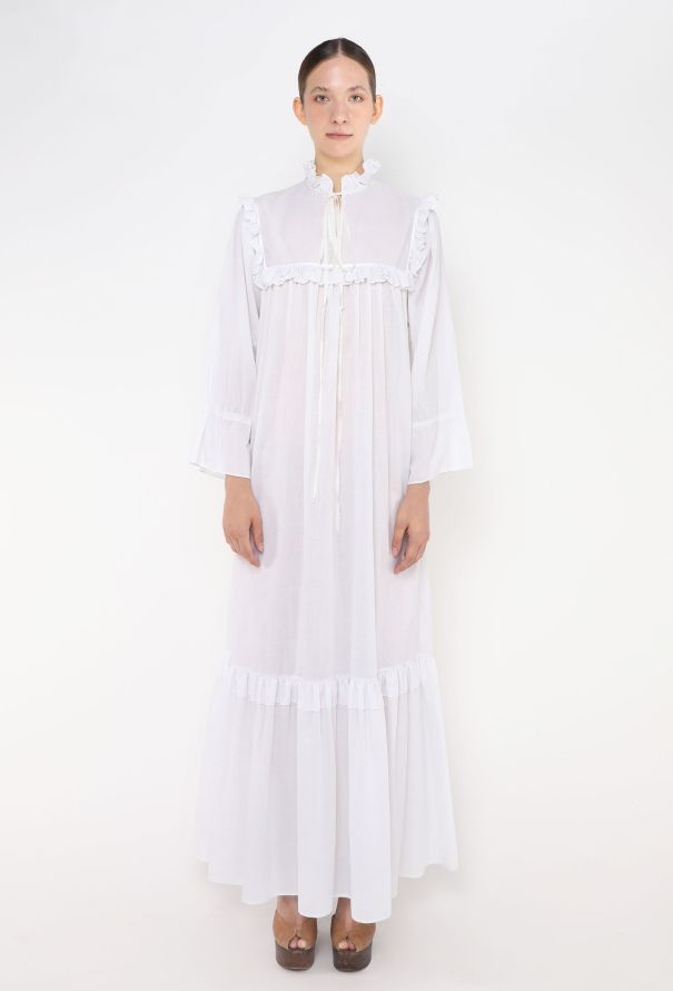 Saint Laurent '70s Ruffled Peasant Nightgown - 1