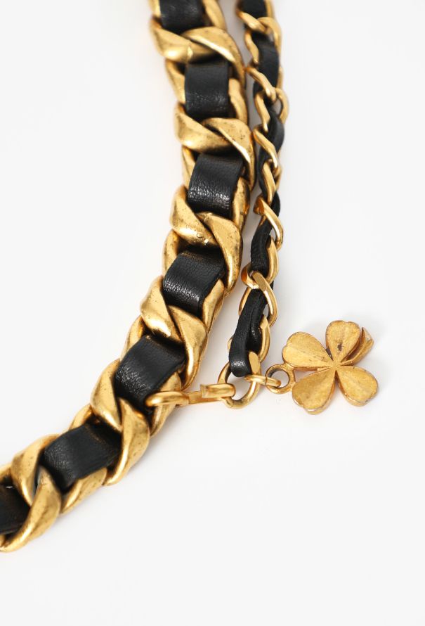 Chanel COLLECTOR F/W 1993 Clover Chainlink Belt - 3