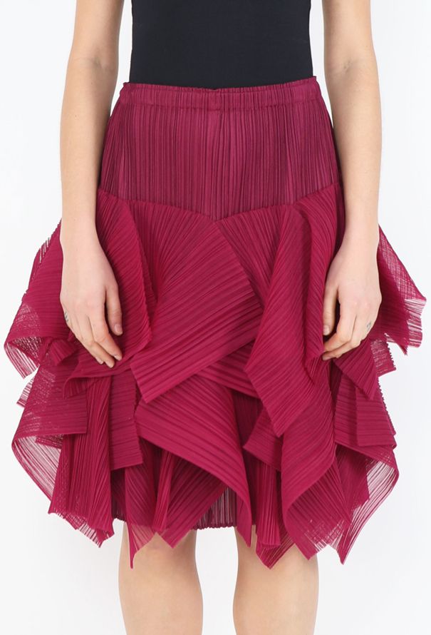 Issey Miyake Pleats Please Ruffled Skirt Ensemble - 5