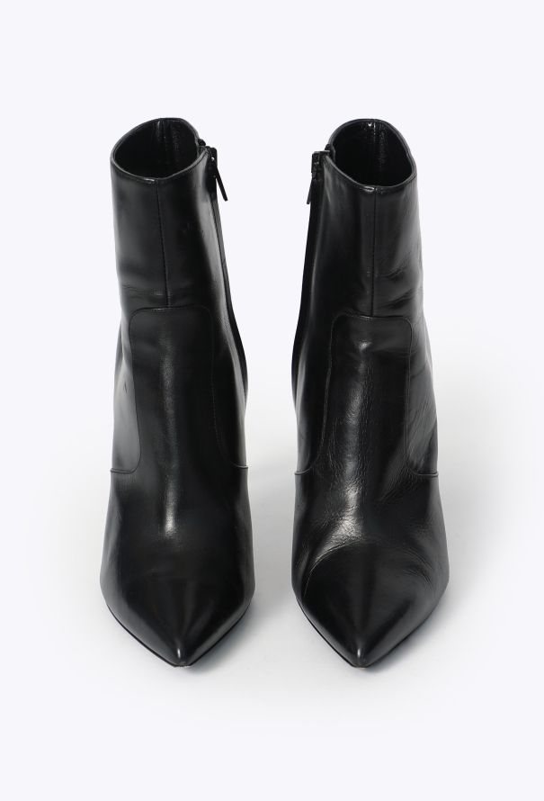 Céline Stiletto Leather Ankle Boots - 3